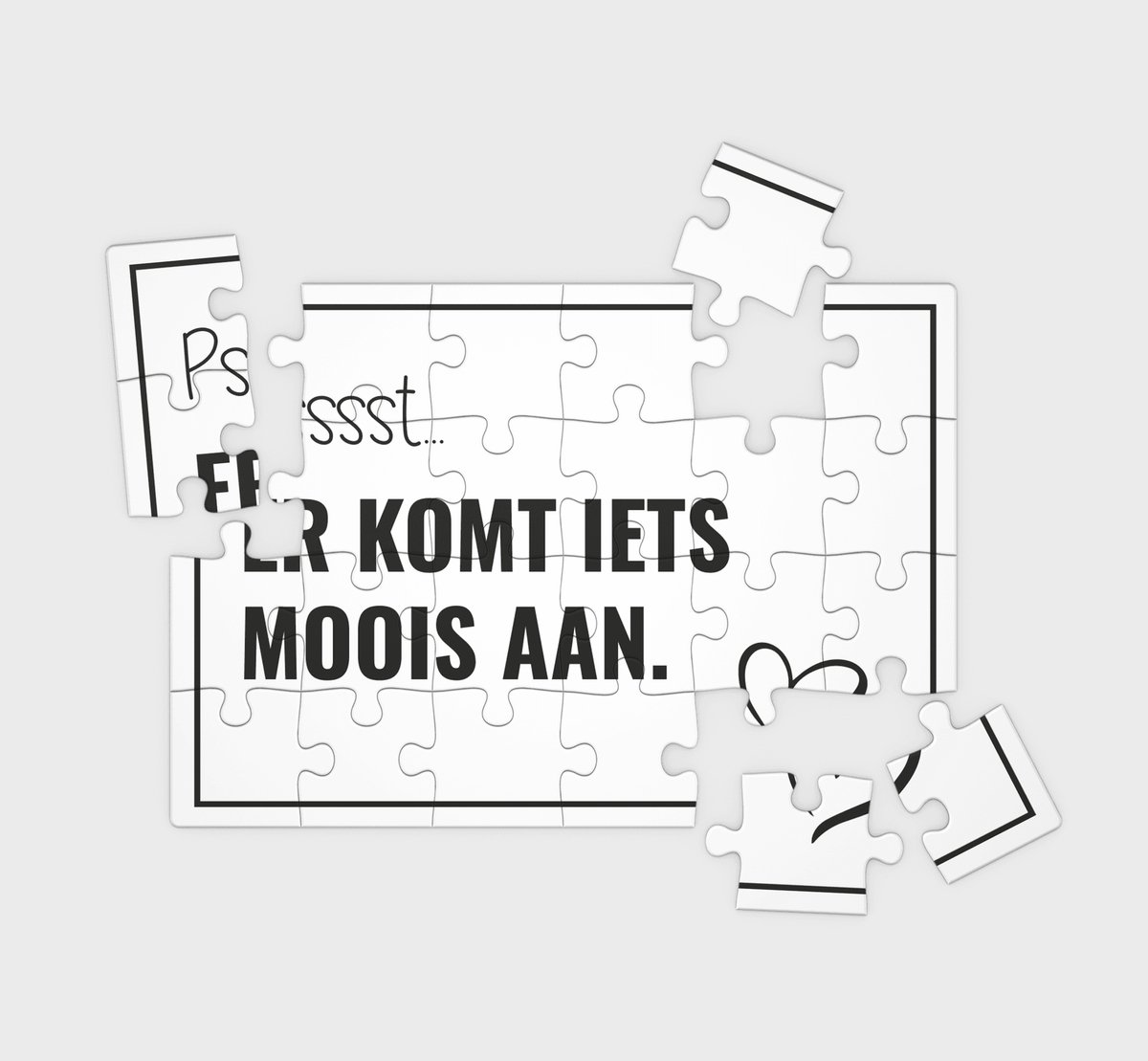 Aankondiging Puzzel Baby met tekst Er komt iets moois aan - 24 stukjes | Zwangerschapsaankondiging | Aankondigingspuzzel | Hoge kwaliteit & gratis verzending | Incl. 2 jaar garantie